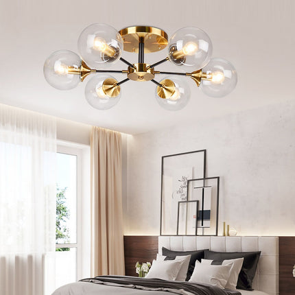 Plafonnier LED moderne étoile avec globes en verre Iraide — LZ4X9T1