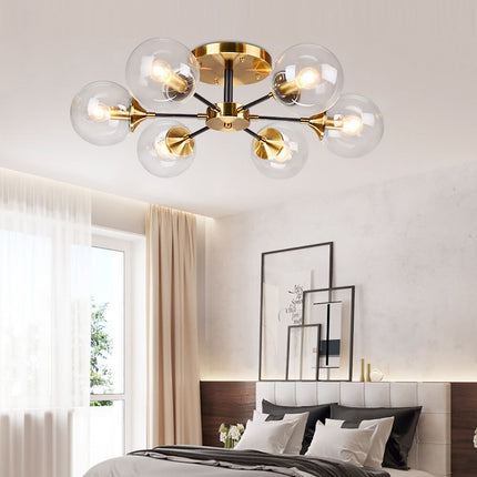 Plafonnier LED moderne étoile avec globes en verre Iraide — LZ4X9T1