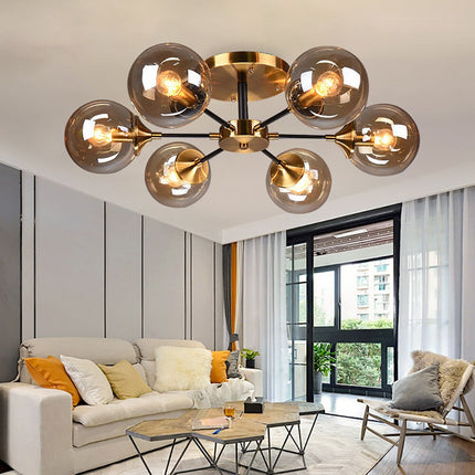 Plafonnier LED moderne étoile avec globes en verre Iraide — LZ4X9T1