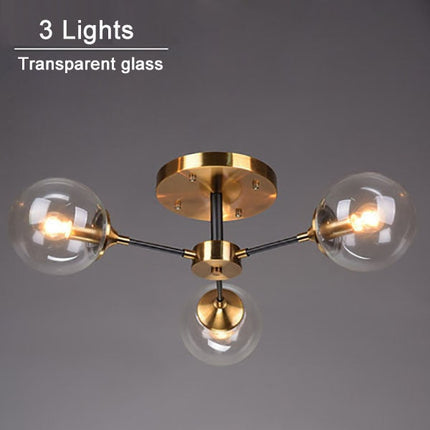 Plafonnier LED moderne étoile avec globes en verre Iraide — LZ4X9T1
