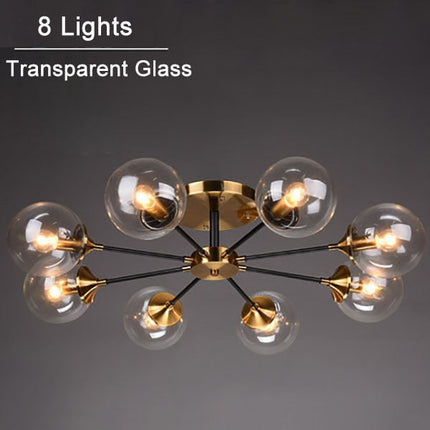 Plafonnier LED moderne étoile avec globes en verre Iraide — LZ4X9T1