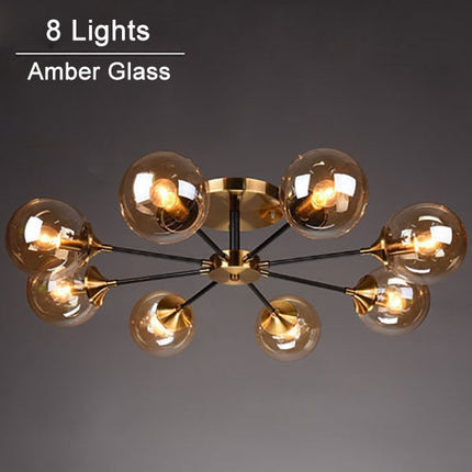 Plafonnier LED moderne étoile avec globes en verre Iraide — LZ4X9T1