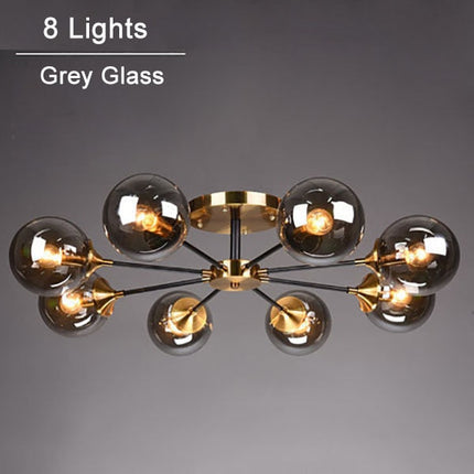 Plafonnier LED moderne étoile avec globes en verre Iraide — LZ4X9T1