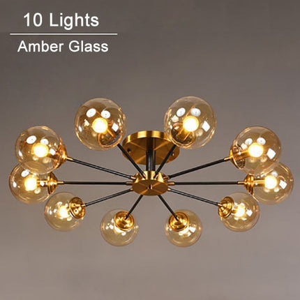 Plafonnier LED moderne étoile avec globes en verre Iraide — LZ4X9T1