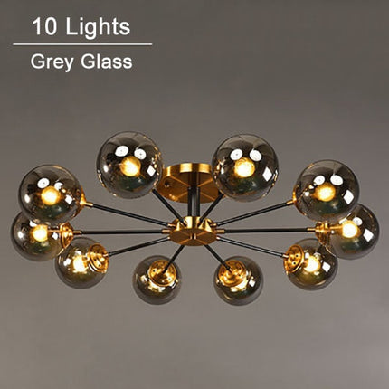 Plafonnier LED moderne étoile avec globes en verre Iraide — LZ4X9T1