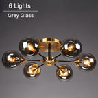 6 lampes - Gris / Chaude