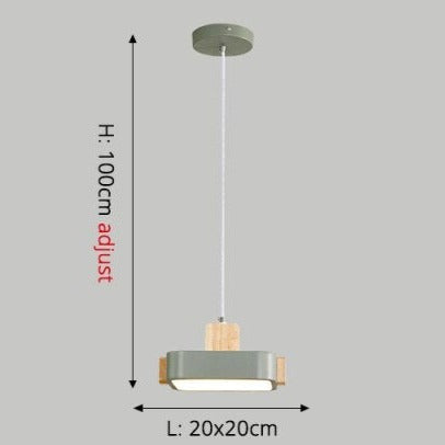 Suspension LED scandinave avec abat-jour en bois Ainhara — LZ4X9T1