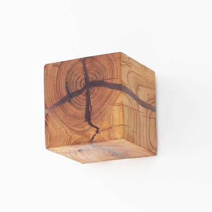 Applique murale LED cube en bois style scandinave Lymena — LZ4J9Q2