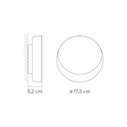 Applique murale LED circulaire au design minimaliste Siera — LZ4X9T2