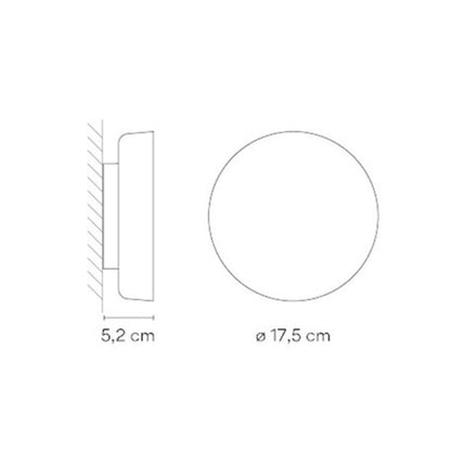 Applique murale LED circulaire au design minimaliste Siera — LZ4X9T2