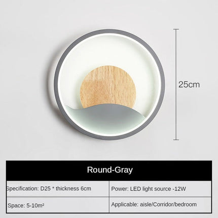 Applique murale LED ronde avec anneau lumineux design Globe — LZ4X9P2