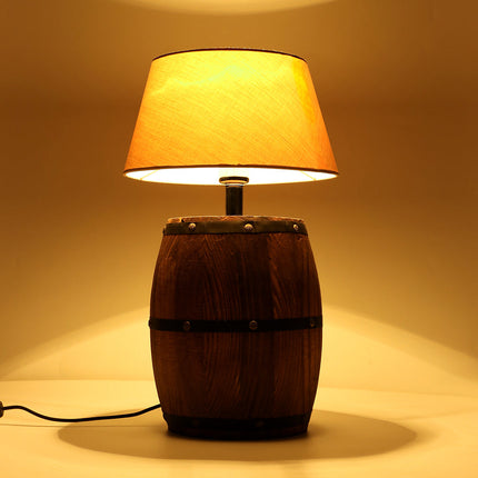 Lampe de chevet vintage forme tonneau avec corde — LZ7FQ2