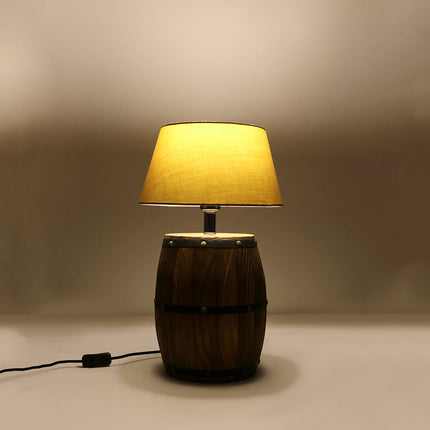Lampe de chevet vintage forme tonneau avec corde — LZ7FQ2