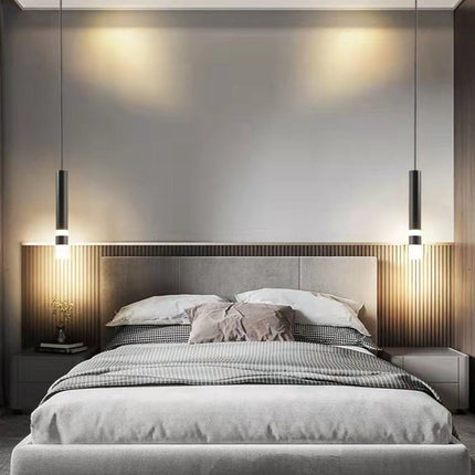 Suspension LED tube design doré ou noir Amias — LZ4X9Q2