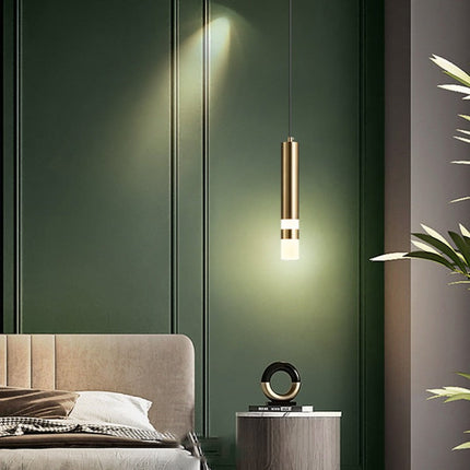 Suspension LED tube design doré ou noir Amias — LZ4X9Q2