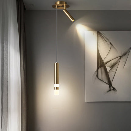 Suspension LED tube design doré ou noir Amias — LZ4X9Q2