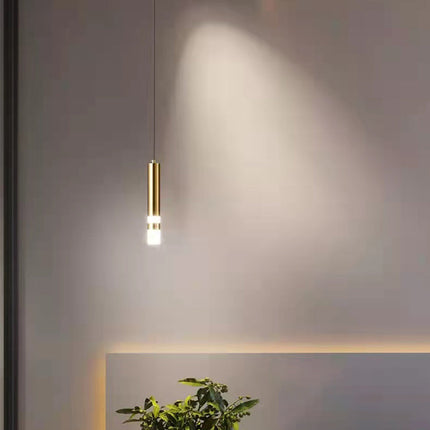 Suspension LED tube design doré ou noir Amias — LZ4X9Q2