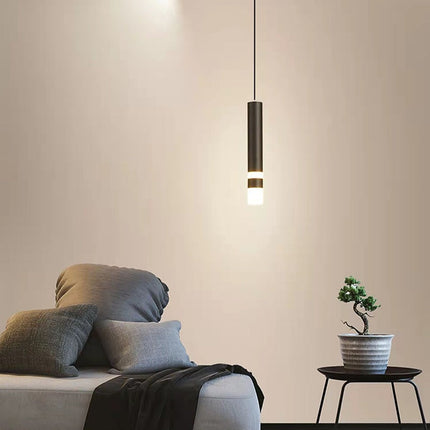 Suspension LED tube design doré ou noir Amias — LZ4X9Q2