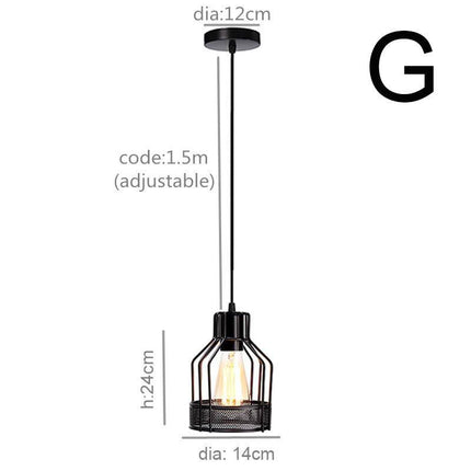 Suspension industrielle en métal au style rétro — LZ4X9P7