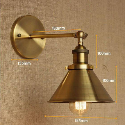 Applique murale style industriel finition cuivre doré — LZ4X9T