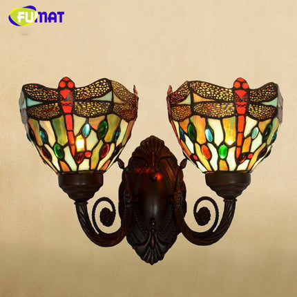 Applique murale rustique en verre coloré à motifs — LZ4X9T2