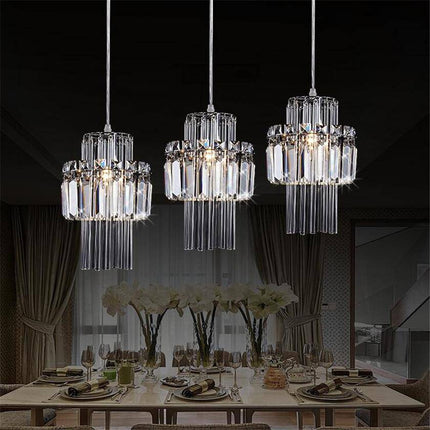 Suspension LED en cristal au design industriel — LZ4X9P2Q
