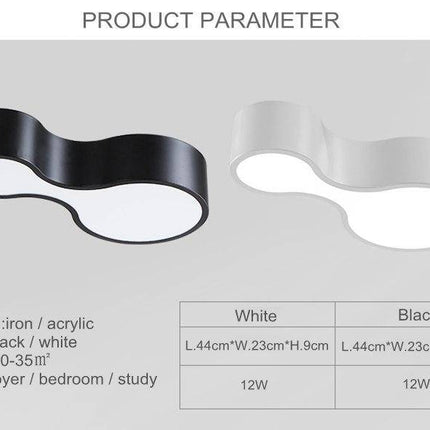 Plafonnier LED design aux formes arrondies imbriquées — LZ4X9T1