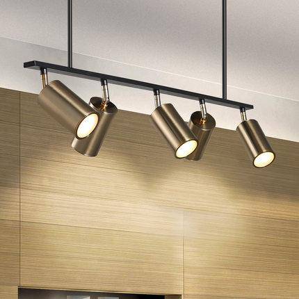 Lustre LED avec spots orientables finition dorée — LZ4X9P2Q