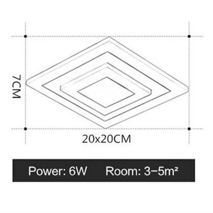 Plafonnier LED carré pour chambre — LZ4X9Q2