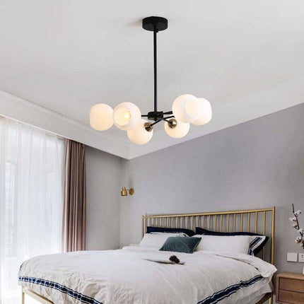 Lustre industriel à multiples globes en verre pour foyer — LZ4X9J