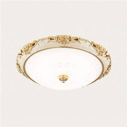 Plafonnier LED rond en acrylique avec finition dorée — LZ3V9X
