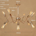 12 lampes - Doré - B