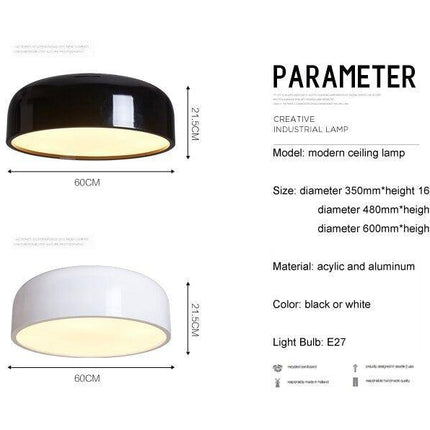 Plafonnier LED rond design laqué — LZ4X9T2