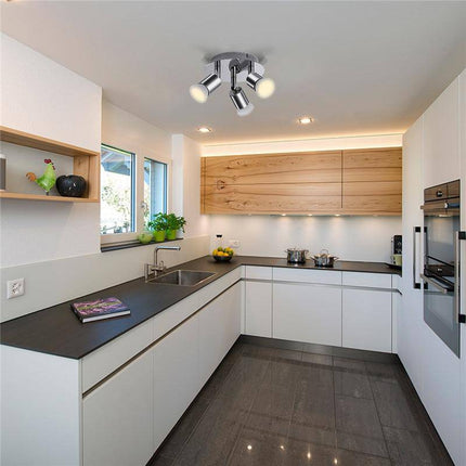 Plafonnier LED à 3 spots chromé au design moderne — LZ4X9T