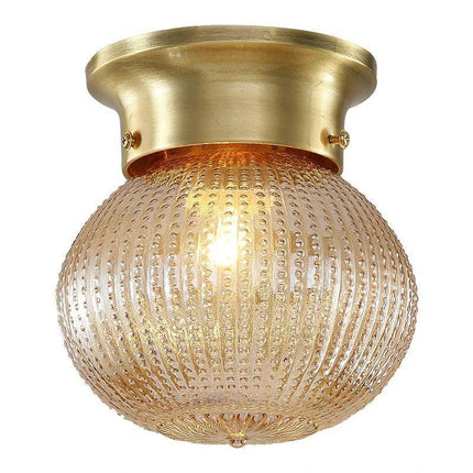 Suspension rétro en métal doré et verre cristal LED — LZ4X9M