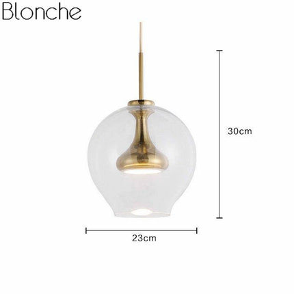 Suspension LED en verre arrondi design — LZ4X9P