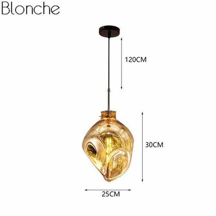 Suspension design en verre coloré effet déformé Lava — LZ4X9P