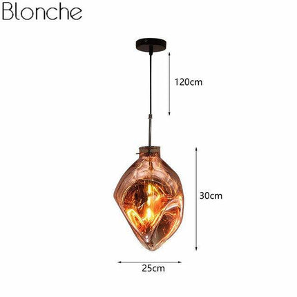 Suspension design en verre coloré effet déformé Lava — LZ4X9P