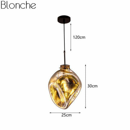 Suspension design en verre coloré effet déformé Lava — LZ4X9P
