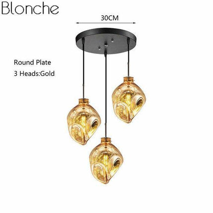 Suspension design en verre coloré effet déformé Lava — LZ4X9P