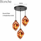 Orange - 3 lampes - Base ronde