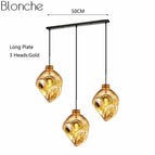 Doré - 3 lampes - Base longue