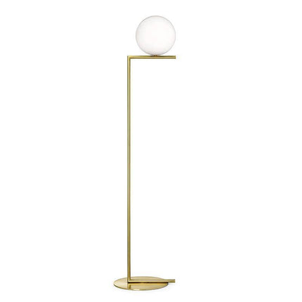 Lampadaire LED doré avec globe en verre design — LZ4X9QJ