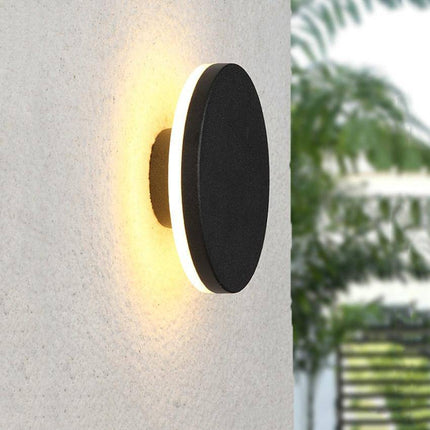 Applique murale LED ronde avec lumière arrière waterproof
