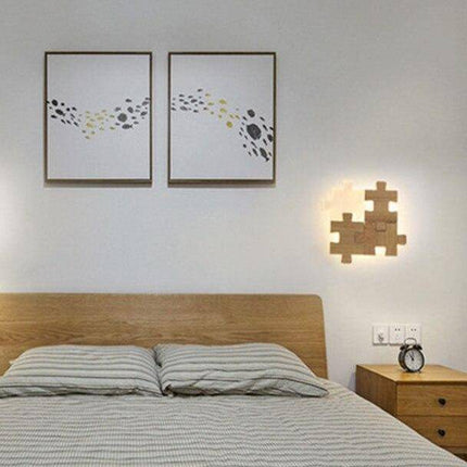 Applique murale en bois design puzzle — LZ4X9T2