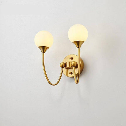 Applique murale LED en métal doré avec globe en verre design — LZ4X9T2