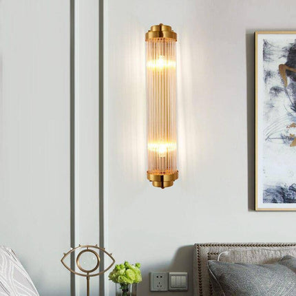 Applique murale LED avec verre et finition dorée — LZ4P9XQ