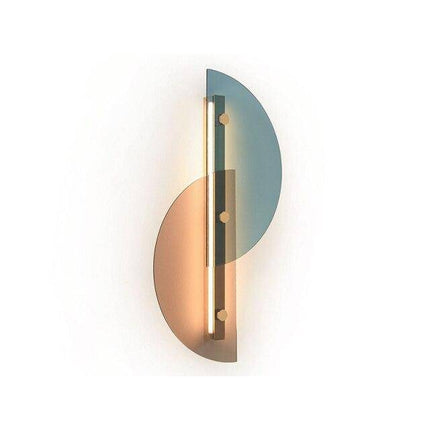 Applique murale LED avec demi-cercle en verre coloré — LZ4X9T