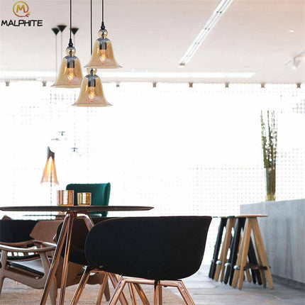 Suspension en verre coloré forme cloche — LZ4G7XQ