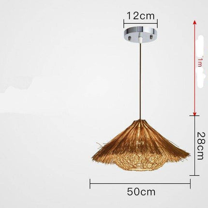 Suspension triangle tissée en paille naturelle — LZ4QJ7